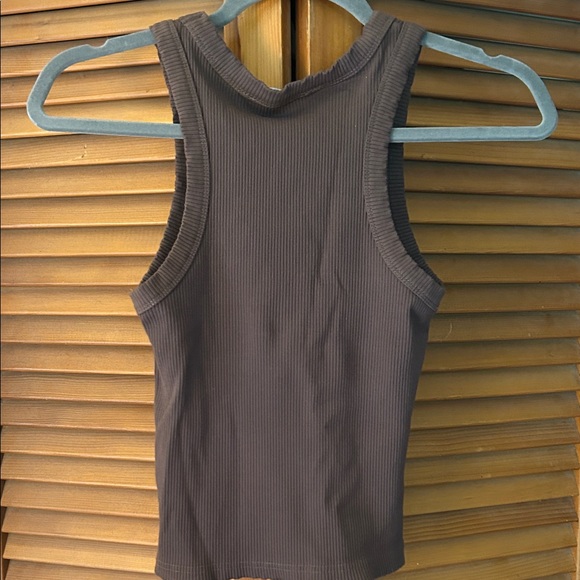 Justify Chocolate Ribbed Tank Top - Picture 4 of 5